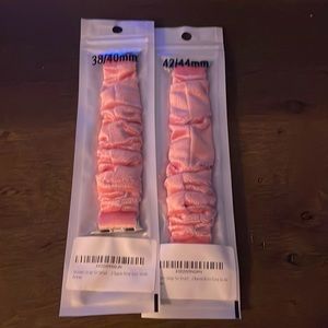Women strap apple watch hair ring elastic 38/40 - 42/44 pink